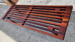 REFINISHED Mid Century Modern Solid Teak Slatted Bench or Coffee Table 60