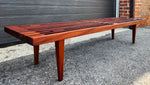 REFINISHED Mid Century Modern Solid Teak Slatted Bench or Coffee Table 60