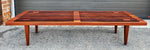 REFINISHED Mid Century Modern Solid Teak Slatted Bench or Coffee Table 60