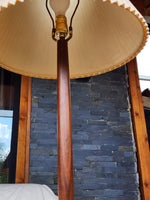 Mid Century Modern Teak Floor Lamp, H 56