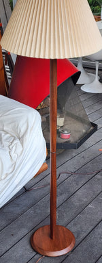 Mid Century Modern Teak Floor Lamp, H 56