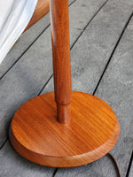 Mid Century Modern Solid Teak Floor Lamp, H 63.5