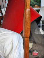 Mid Century Modern Solid Teak Floor Lamp, H 63.5