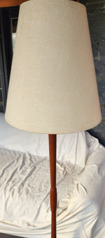 Mid Century Modern Solid Teak Floor Lamp, H 63.5