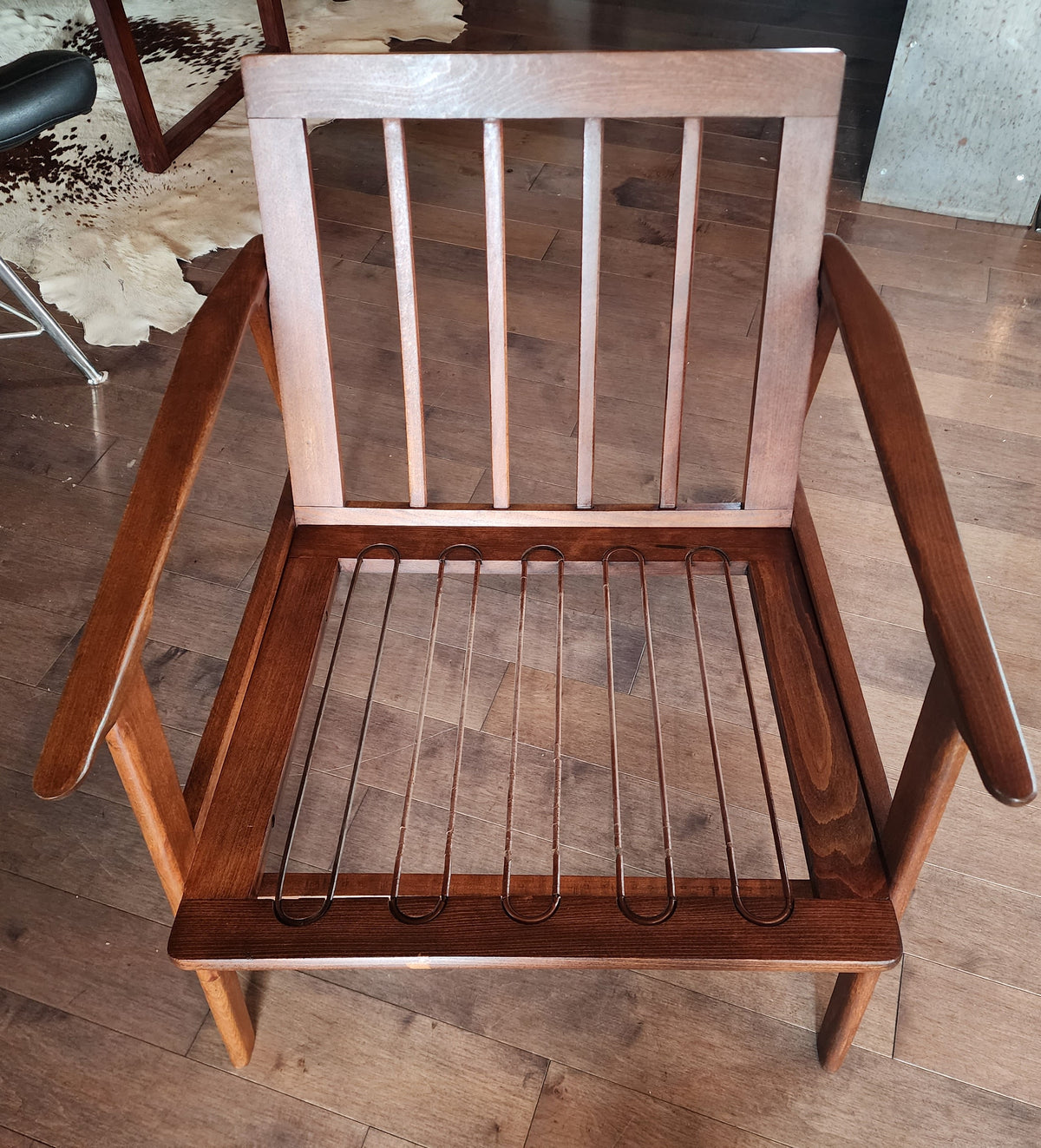 REFINISHED Mid Century Modern Lounge Armchair