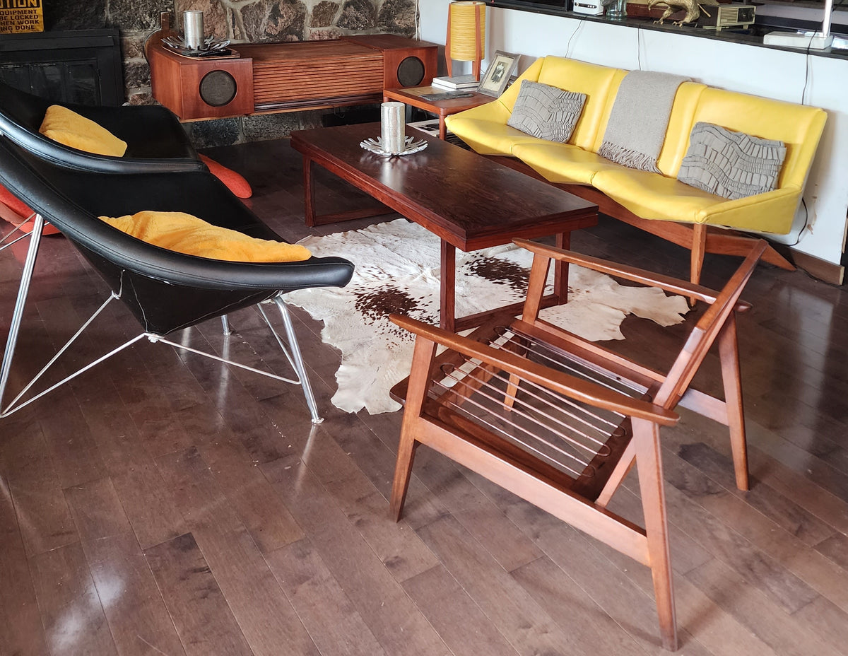 REFINISHED Mid Century Modern Lounge Armchair