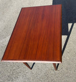 REFINISHED Mid Century Modern Teak Accent Table with Shelf by RS Associates 4