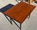 REFINISHED Mid Century Modern Teak Accent Table with Shelf by RS Associates 6