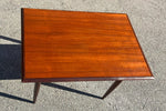 REFINISHED Mid Century Modern Teak Accent Table with Shelf by RS Associates 8