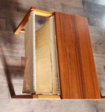 RESTORED Mid Century Modern Teak Accent Table with Magazine Holder 9