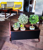 Mid Century Modern Teak & Black Planter Indoor 5