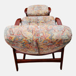 REFINISHED MCM Teak Scoop Lounge Chair & Ottoman by Huber 11