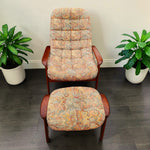 REFINISHED MCM Teak Scoop Lounge Chair & Ottoman by Huber 13