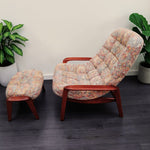 REFINISHED MCM Teak Scoop Lounge Chair & Ottoman by Huber 6