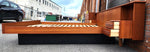 REFINISHED Danish Mid Century Modern Teak King Bed w Nightstands and 9 Drawers Dresser 10