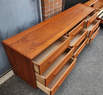REFINISHED Danish Mid Century Modern Teak King Bed w Nightstands and 9 Drawers Dresser 4