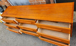 REFINISHED Danish Mid Century Modern Teak King Bed w Nightstands and 9 Drawers Dresser 8