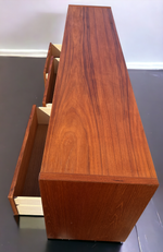 REFINISHED Mid Century Modern Teak Dresser w 9 Drawers 7