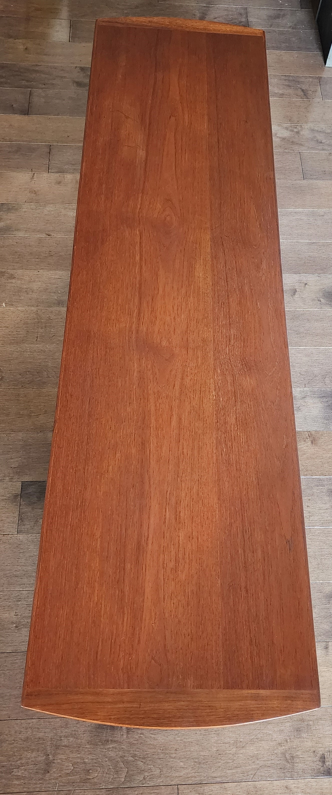 REFINISHED Mid Century Modern Teak Bench or Cocktail /Coffee Table 66" Long & Low