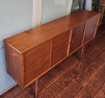 REFINISHED Mid Century Modern Teak Cabinet Narrow 61.5