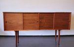 REFINISHED Mid Century Modern Teak Cabinet Narrow 61.5