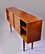 REFINISHED Mid Century Modern Teak Cabinet Narrow 61.5