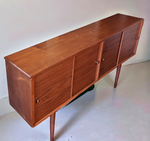 REFINISHED Mid Century Modern Teak Cabinet Narrow 61.5