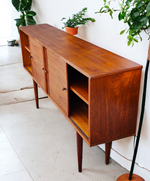 REFINISHED Mid Century Modern Teak Cabinet Narrow 61.5