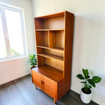 REFINISHED Danish Mid Century Modern Teak Cabinet w Shelving 12
