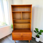 REFINISHED Danish Mid Century Modern Teak Cabinet w Shelving 3