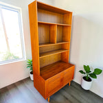 REFINISHED Danish Mid Century Modern Teak Cabinet w Shelving 5