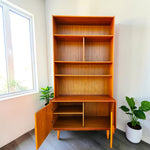 REFINISHED Danish Mid Century Modern Teak Cabinet w Shelving 7