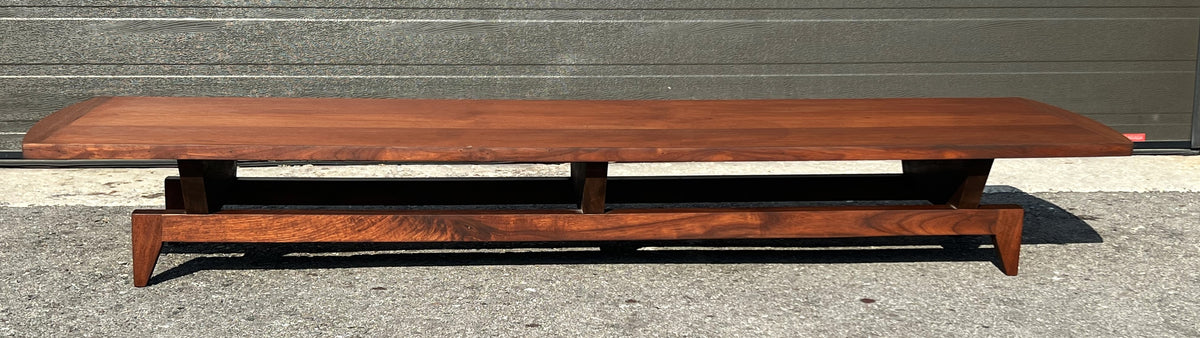 REFINISHED Mid Century Modern Teak Bench or Cocktail Table 66