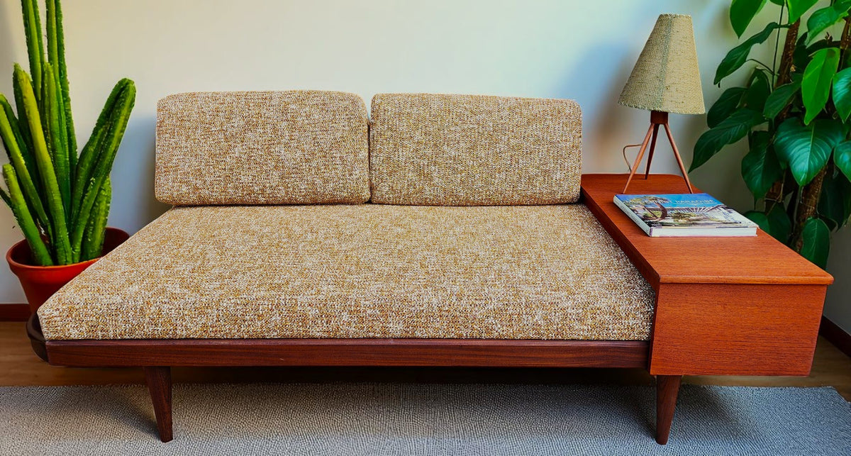 REFINISHED REUPHOLSTERED MCM Teak Svanette Daybed by Ingmar Relling for Ekornes