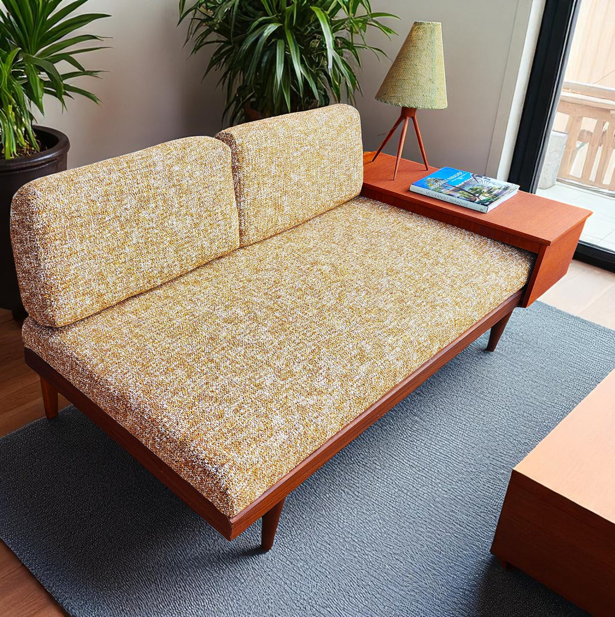 REFINISHED REUPHOLSTERED MCM Teak Svanette Daybed by Ingmar Relling for Ekornes