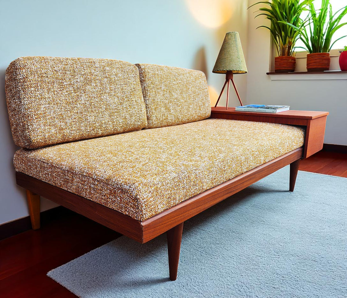 REFINISHED REUPHOLSTERED MCM Teak Svanette Daybed by Ingmar Relling for Ekornes