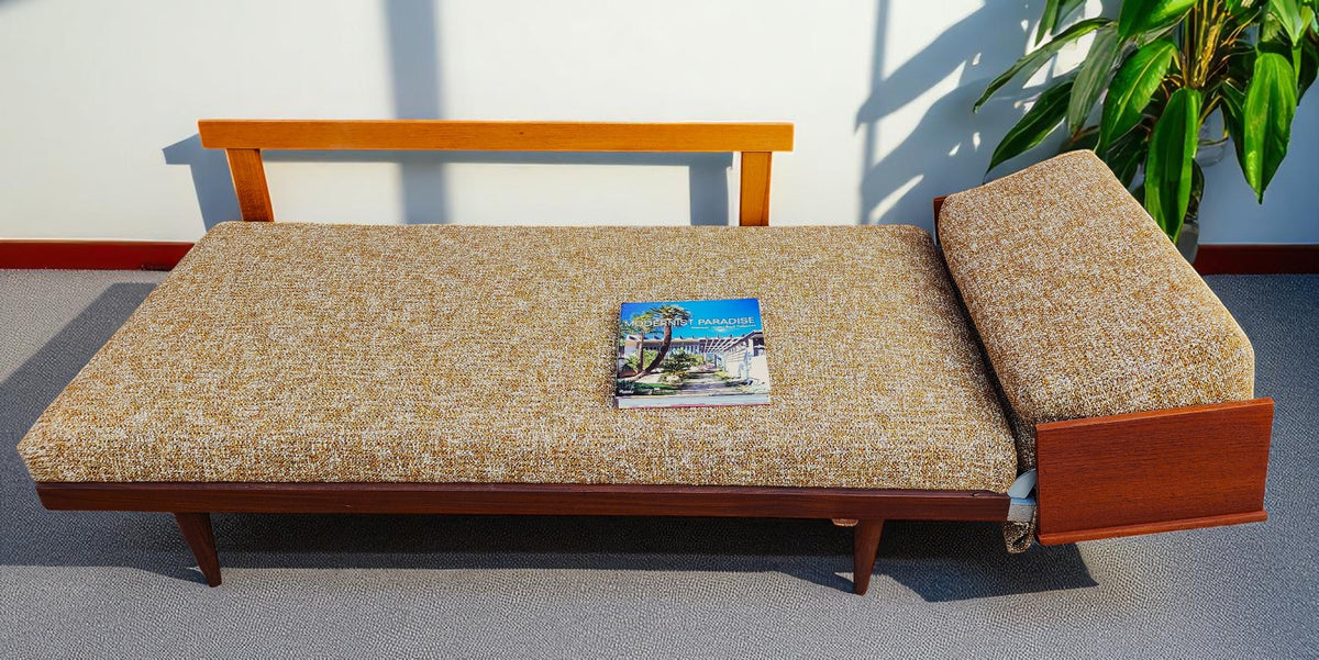 REFINISHED REUPHOLSTERED MCM Teak Svanette Daybed by Ingmar Relling for Ekornes