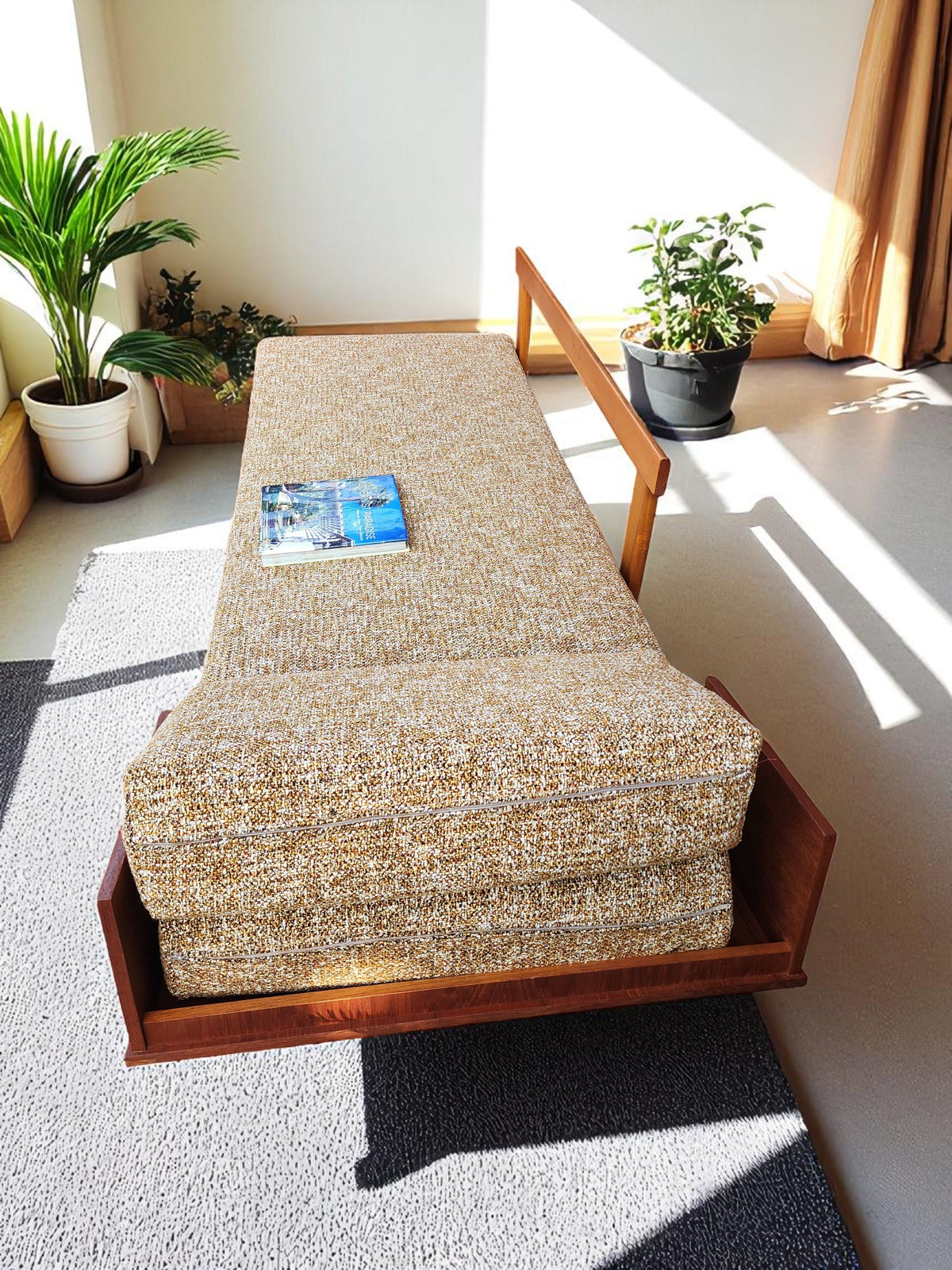 REFINISHED REUPHOLSTERED MCM Teak Svanette Daybed by Ingmar Relling for Ekornes