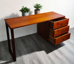 REFINISHED Mid Century Modern Teak Desk by RS Associates 4 ft 3