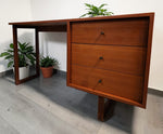 REFINISHED Mid Century Modern Teak Desk by RS Associates 4 ft 4