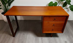REFINISHED Mid Century Modern Teak Desk by RS Associates 4 ft 5
