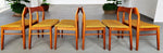 6 RESTORED Danish Mid Century Modern Teak Chairs Model 59 by Henning Kjaernulf 11