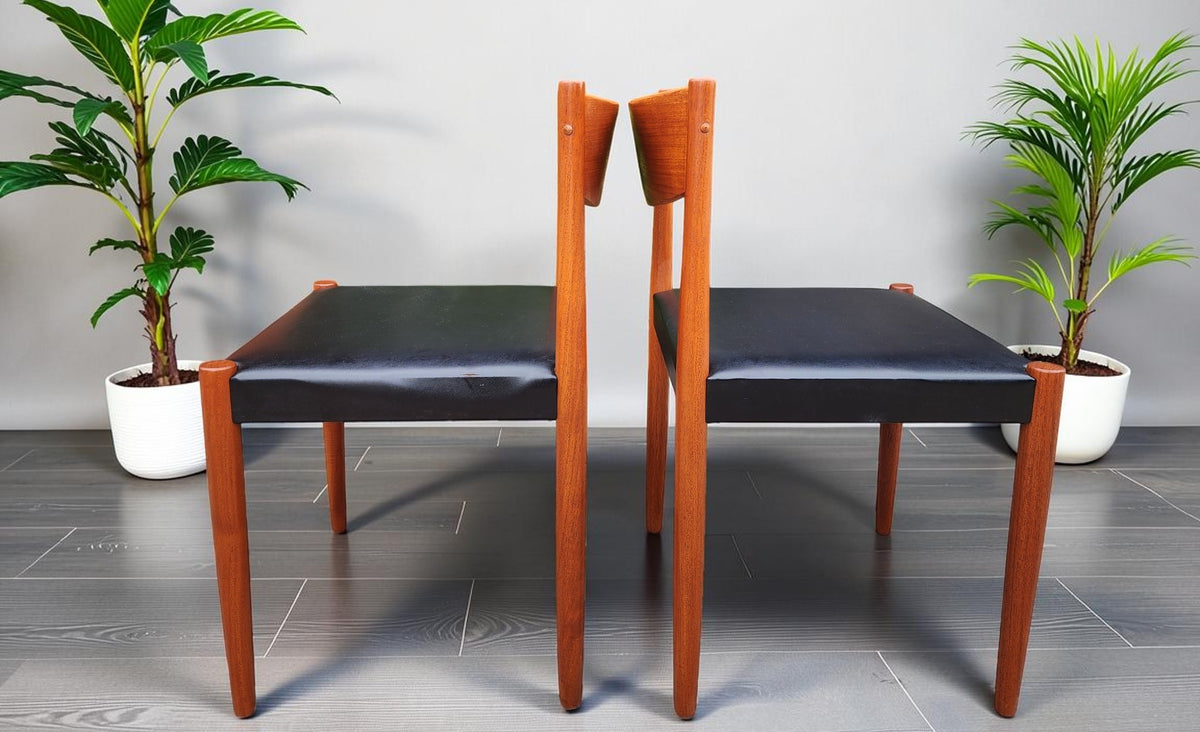 2 REFINISHED Danish MCM Teak Chairs by P. Volther for Frem Rojle