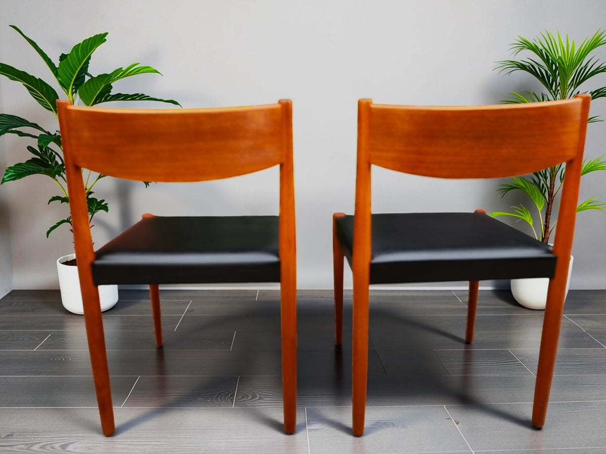 2 REFINISHED Danish MCM Teak Chairs by P. Volther for Frem Rojle