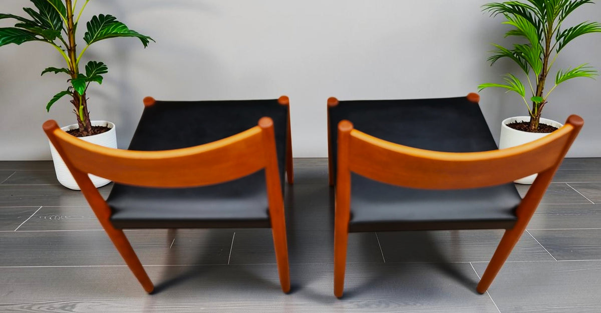2 REFINISHED Danish MCM Teak Chairs by P. Volther for Frem Rojle
