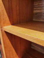 REFINISHED Mid Century Modern Teak Display Bookcase TV Media Console 5 ft 10