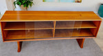 REFINISHED Mid Century Modern Teak Bookcase Display TV Media Console 5 ft 10