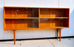 REFINISHED Mid Century Modern Teak Display Bookcase 71.5