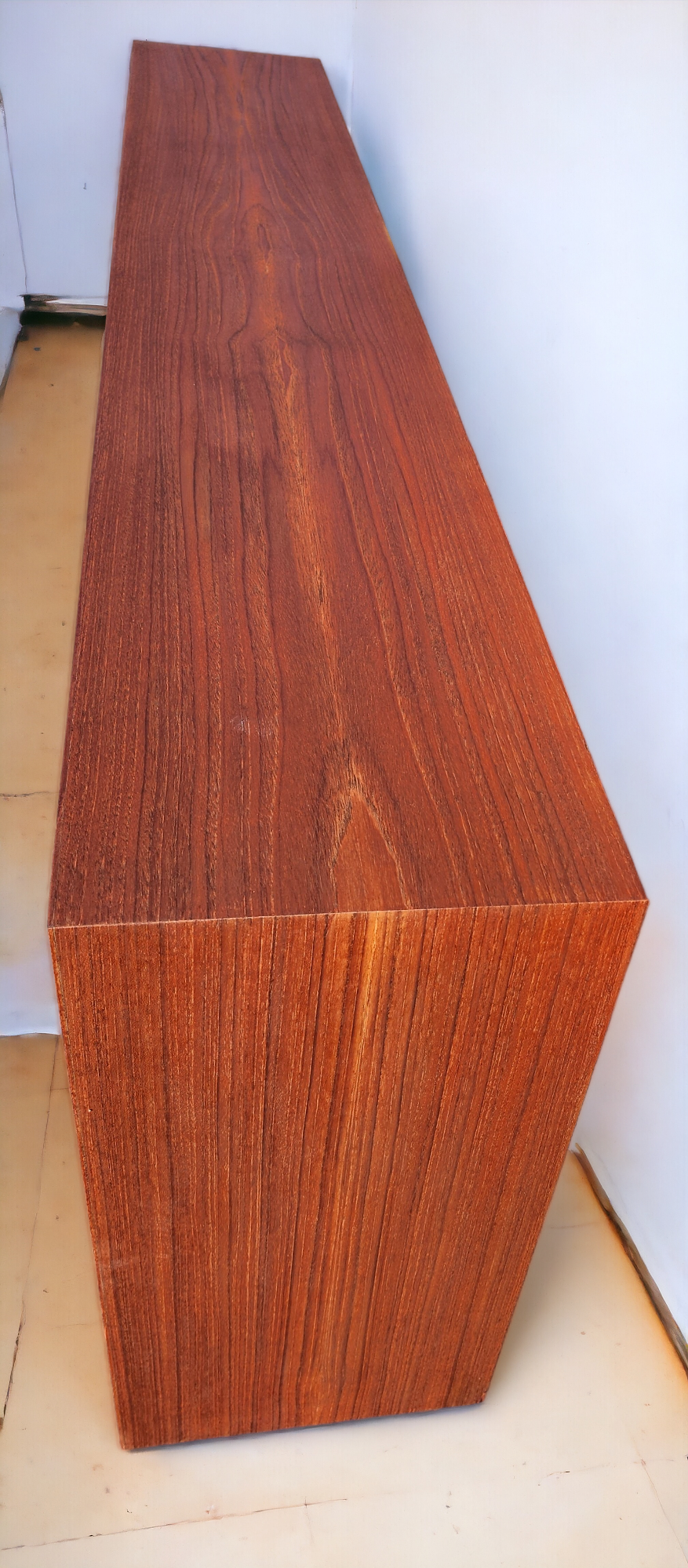 REFINISHED Mid Century Modern Teak Display Bookcase 71.5