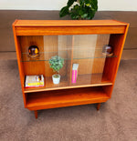 REFINISHED Mid Century Modern Teak Display Bookcase 48
